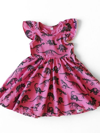 Worthy Threads Ruffle Twirly Dress In Dino product