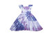 Ruffle Twirly Dress - Purple Tie Dye