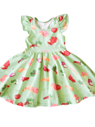 Ruffle Twirly Dress - Greens Market