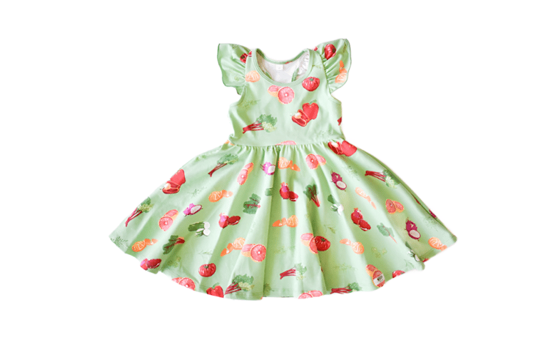 Ruffle Twirly Dress - Greens Market