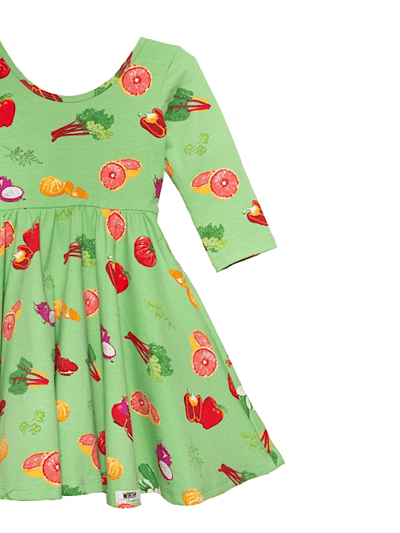 Worthy Threads Twirly Dress In Greens Market product