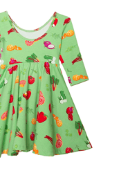 Twirly Dress In Greens Market