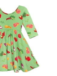 Twirly Dress In Greens Market - Greens Market
