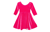Twirly Dress In Hot Pink Stretch Velvet - Hot Pink Stretch Velvet