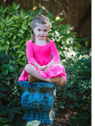 Twirly Dress In Hot Pink Stretch Velvet