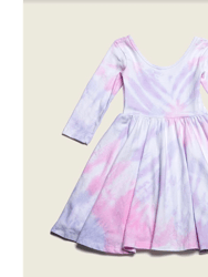 Twirly Dress in Spun Sugar Tie Dye - Spun Sugar Tie Dye