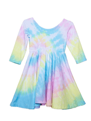 Twirly Pastel Tie Dye Dress