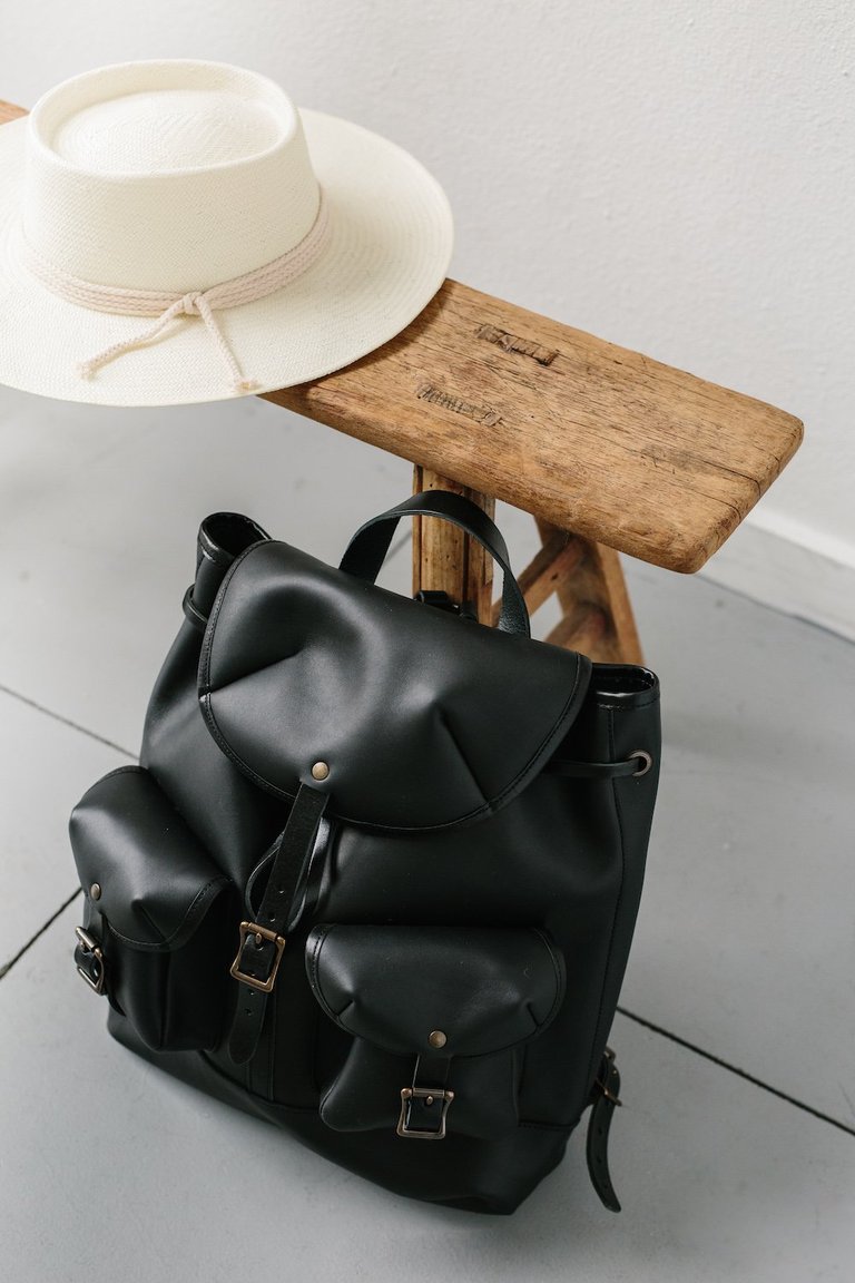 Leather Rucksack Backpack