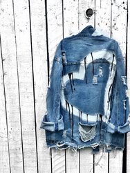 Dripping Heart Painted Jacket