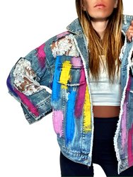 Rainbows and Lace' Denim Jacket