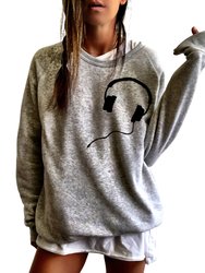 Sound Waves Sweatshirt -  Light Grey