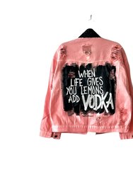'Vodka Please' Denim Jacket