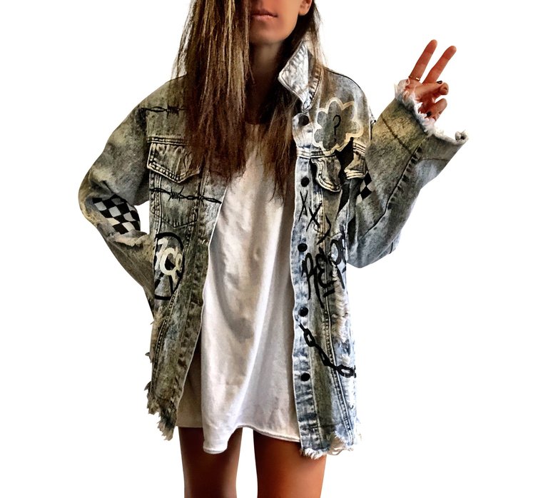 Graffiti Girl' Denim Jacket