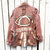 'I See You' Denim Jacket - Light Blush