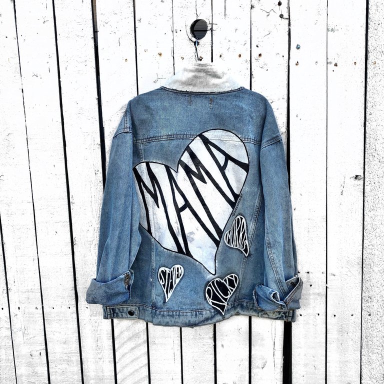 Mama' Denim Jacket - Lighter Blue Denim