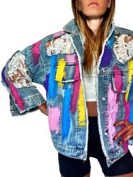 Rainbows and Lace' Denim Jacket