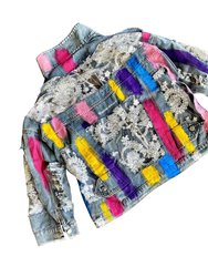 Rainbows and Lace' Denim Jacket