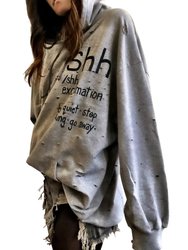 Shh' Painted Hoodie