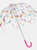 X-Brella Childrens/Kids Transparent Unicorn And Rainbow Themed Stick Umbrella (Unicorn/Rainbow) (Kids) - Unicorn/Rainbow