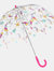 X-Brella Childrens/Kids Transparent Unicorn And Rainbow Themed Stick Umbrella (Unicorn/Rainbow) (Kids) - Unicorn/Rainbow