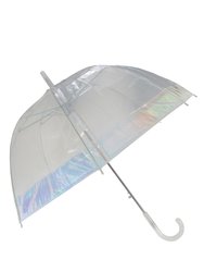 X-Brella Iridescent Brim Cage Umbrella (Transparent/Iridescent) (One Size) - Transparent/Iridescent