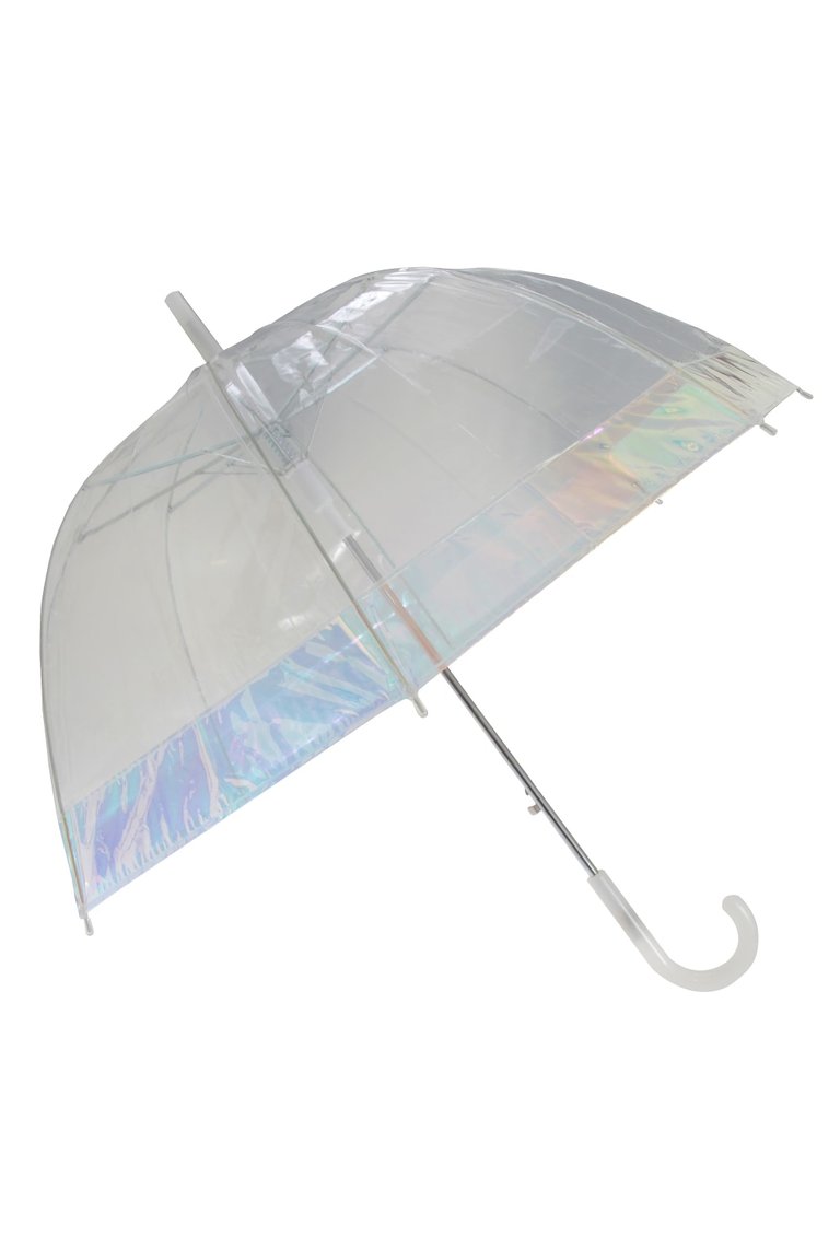 X-Brella Iridescent Brim Cage Umbrella (Transparent/Iridescent) (One Size) - Transparent/Iridescent