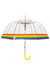 X-Brella Rainbow Border Dome Umbrella (One Size) - Clear/Yellow