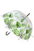 X-Brella Unisex Adults 23in Transparent Tropical Leaf Stick Umbrella (Clear/Green) (One Size) - Clear/Green