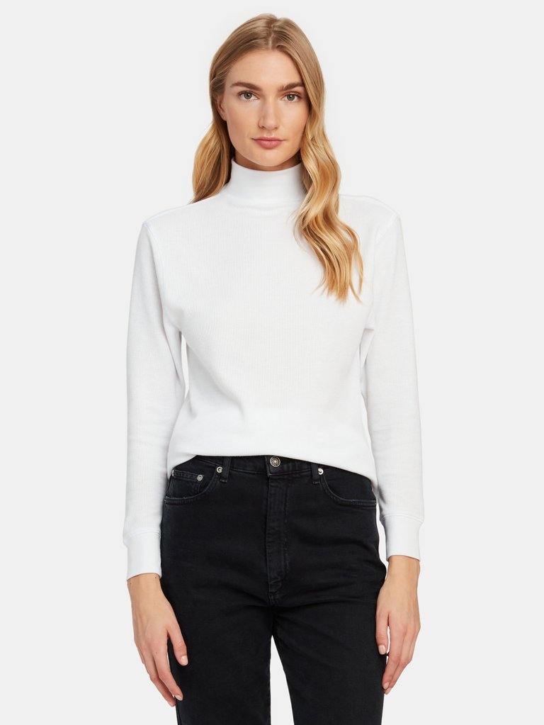 The Mock Neck - White