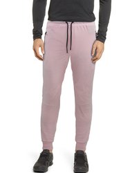 Active Sport Casual Jogger Fleece Pants With Zipper Pockets - Pink