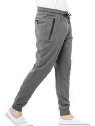 Active Sport Casual Jogger Fleece Pants With Zipper Pockets