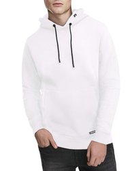 Active Sport Casual Pullover Fleece Hoodie - White