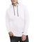 Active Sport Casual Pullover Fleece Hoodie - White