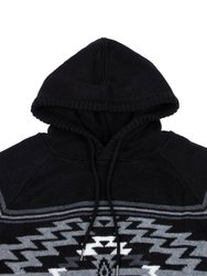 Aztek Print Pullover Hoodie Sweater