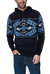 Aztek Print Pullover Hoodie Sweater - Dark Navy