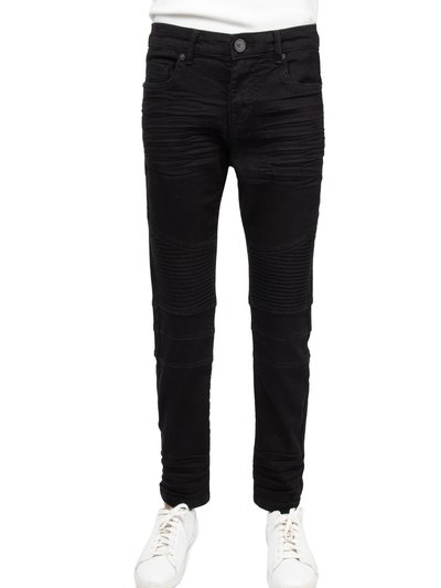 X RAY Boy's Slim Fit Distressed Stitched Biker Pants product