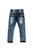 Boy's Slim Fit Light Washed Denim Jean Pants With Minor Rips