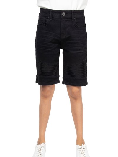 X RAY Boys Slim Fit Washed Biker Denim Shorts product