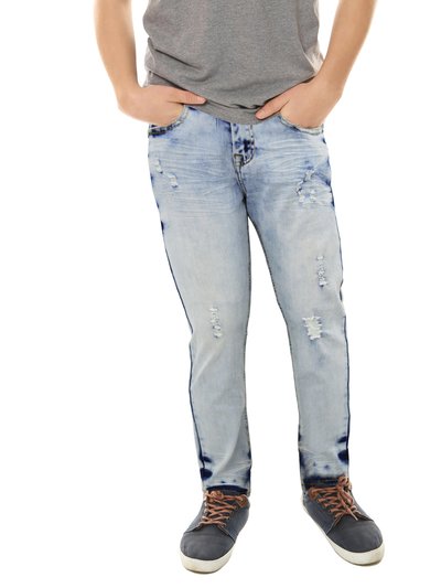 X RAY Boy's Slim Look Ripped Denim Jeans product