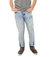 Boy's Slim Look Ripped Denim Jeans - Light Wash Denim