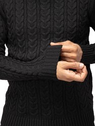 Cable Knit Turtleneck Fashion Sweater