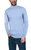 Casual Mock Neck Pullover Sweater - Pastel Blue