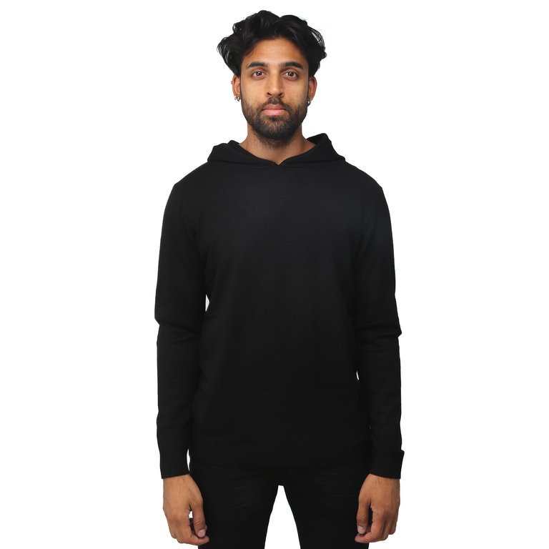 Casual Pullover Hoodie Sweater - Black