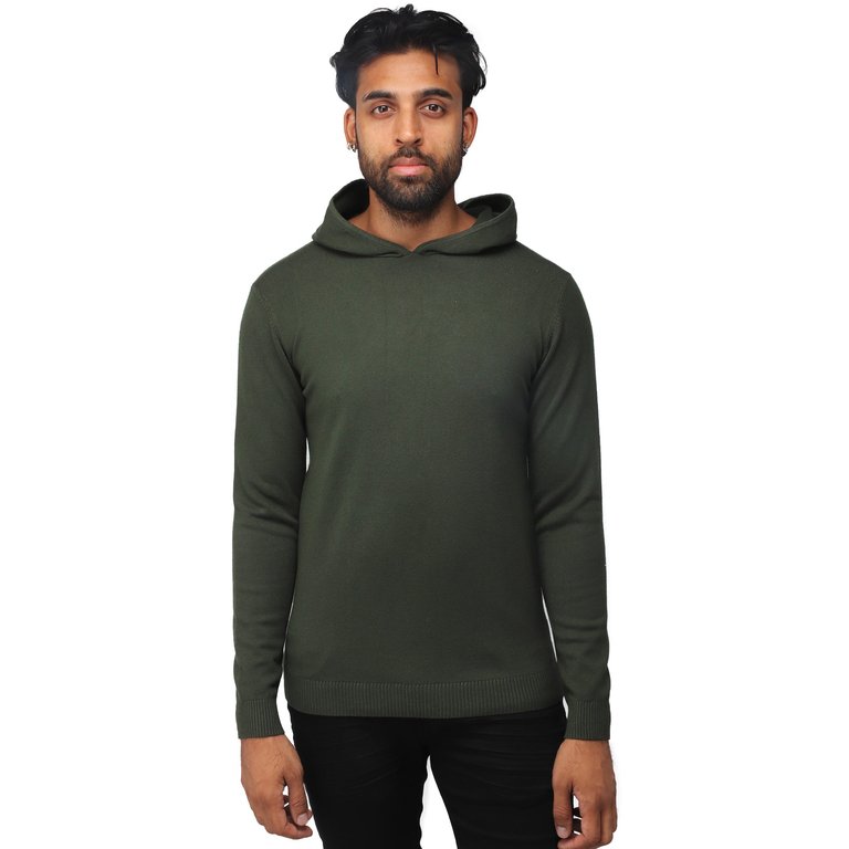 Casual Pullover Hoodie Sweater - Olive