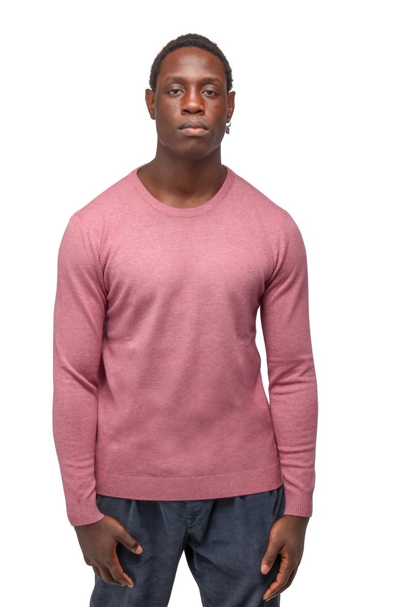 Classic Crewneck Sweater - Heather Raspberry