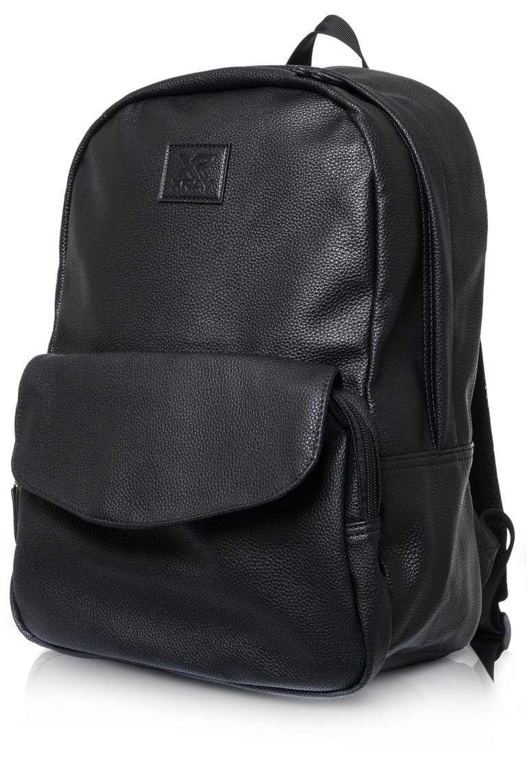 Classic Pu Leather Backpack - Black