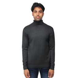 Classic Turtle Neck Sweater  - Heather Charcoal