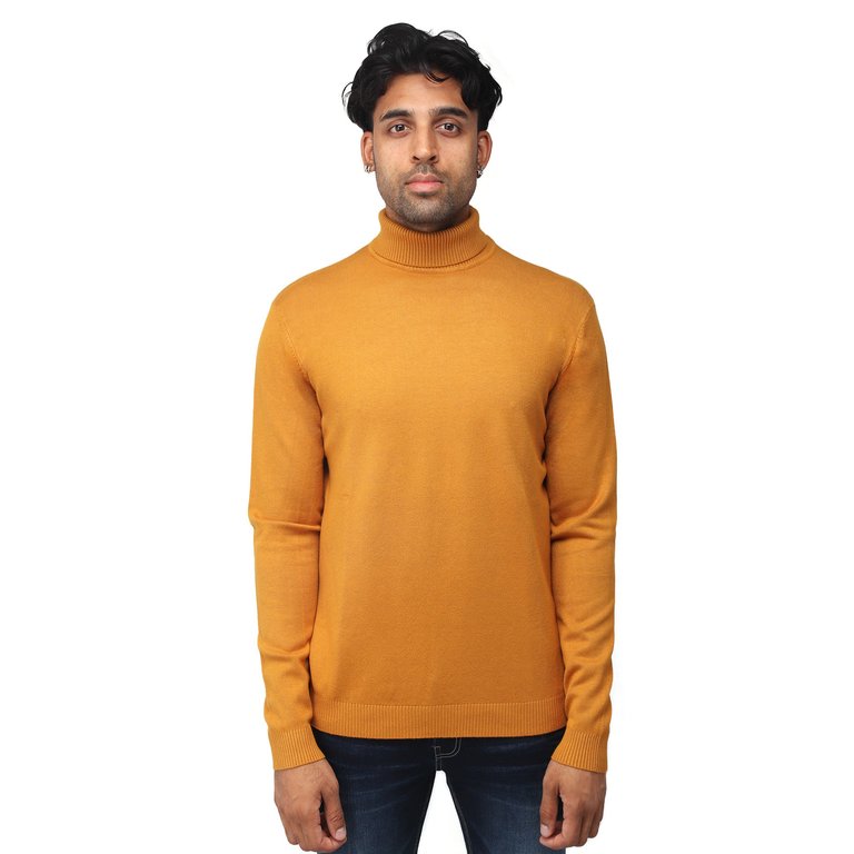 Classic Turtle Neck Sweater  - Mustard