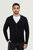 Classic V-Neck Cardigan Button Down Sweater - Black