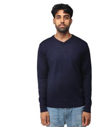 Classic V-Neck Sweater Navy - NAVY